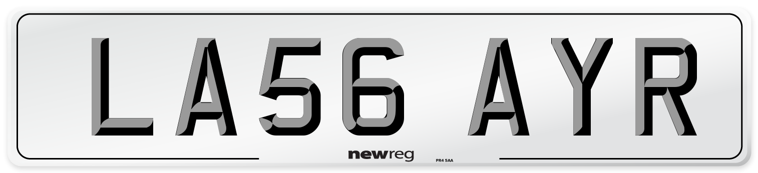 LA56 AYR Number Plate from New Reg